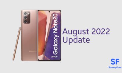 Samsung Galaxy Note 20 August 2022 update