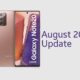 Samsung Galaxy Note 20 August 2022 update