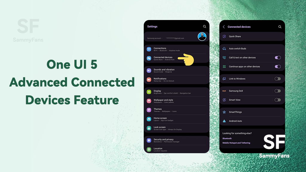 One UI 5 Advanced Connected devices feature