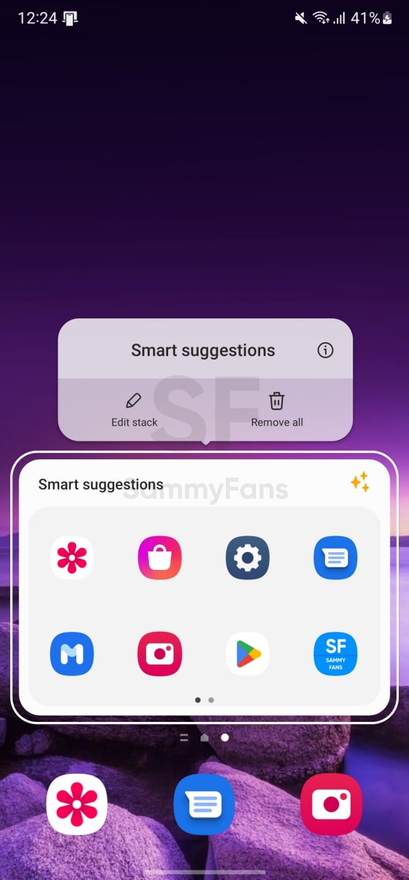 Samsung One UI 5.0 Smart Suggestions Widget