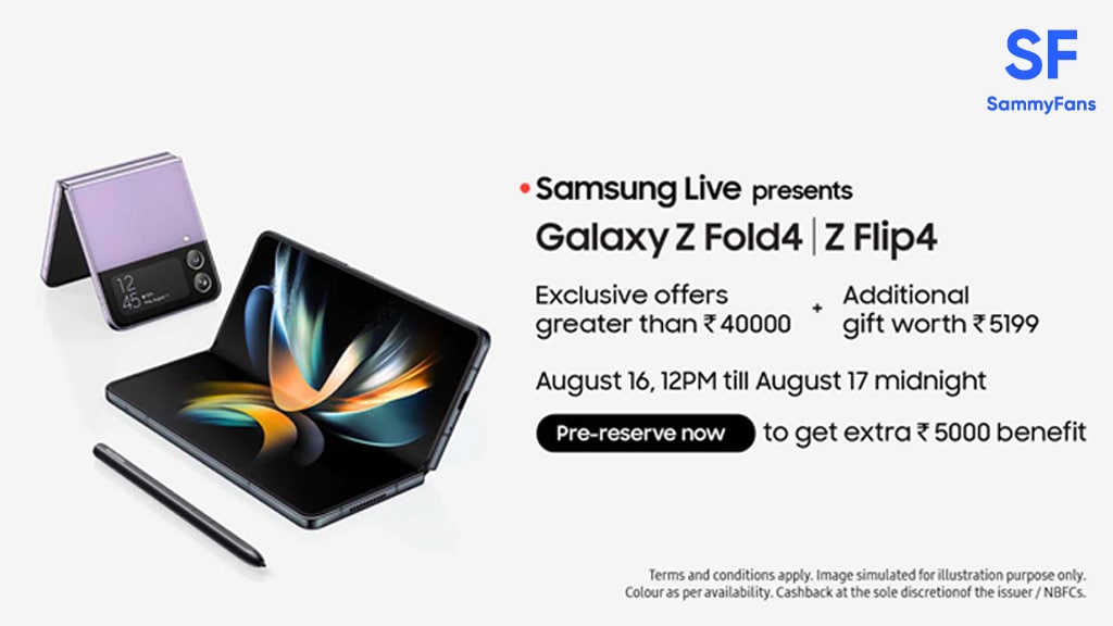 Samsung India Galaxy Z Fold 4 Flip 4 offers