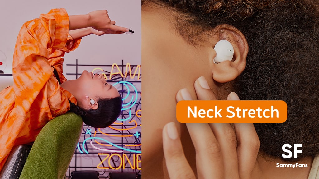 Samsung Galaxy Buds 2 Pro neck stretch reminders feature