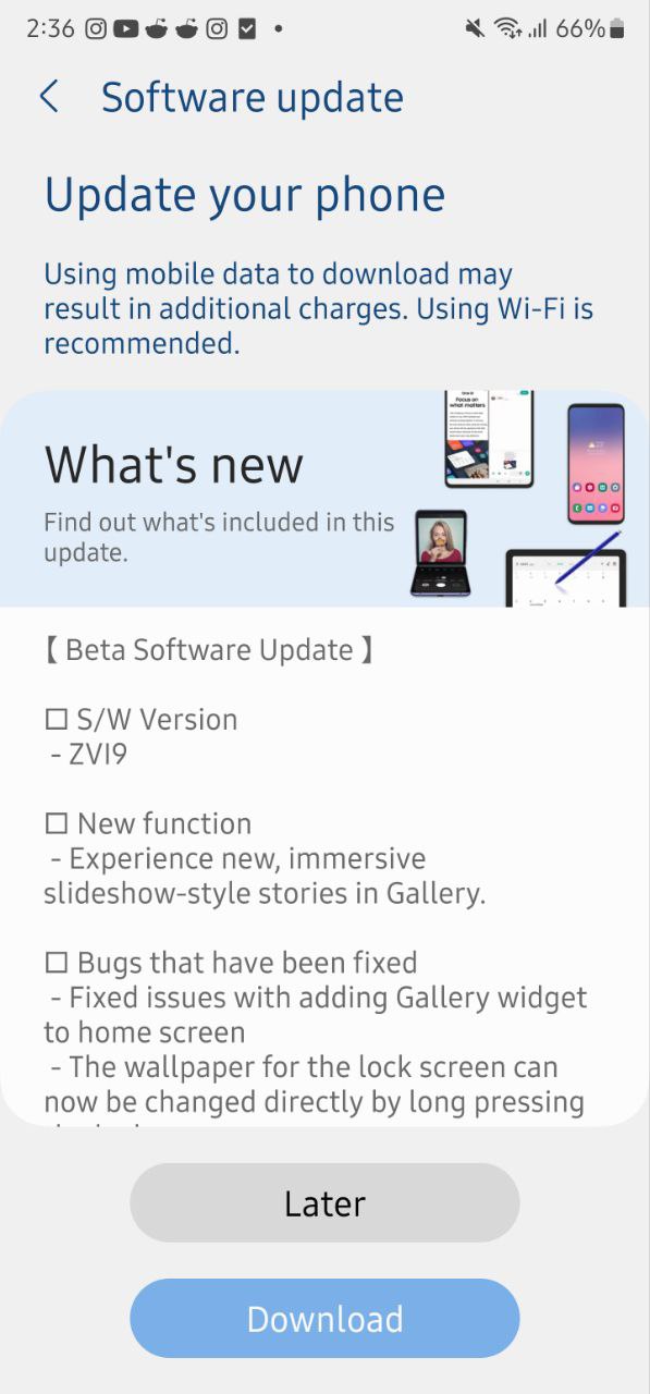 One UI 5.0 Beta update