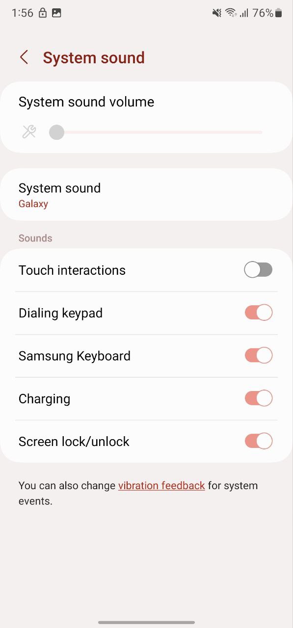 Samsung One UI 5.0 Sound and Vibration