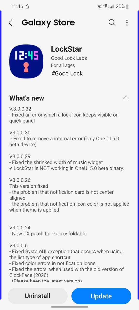 Samsung LockStar 3.0.0.32 update