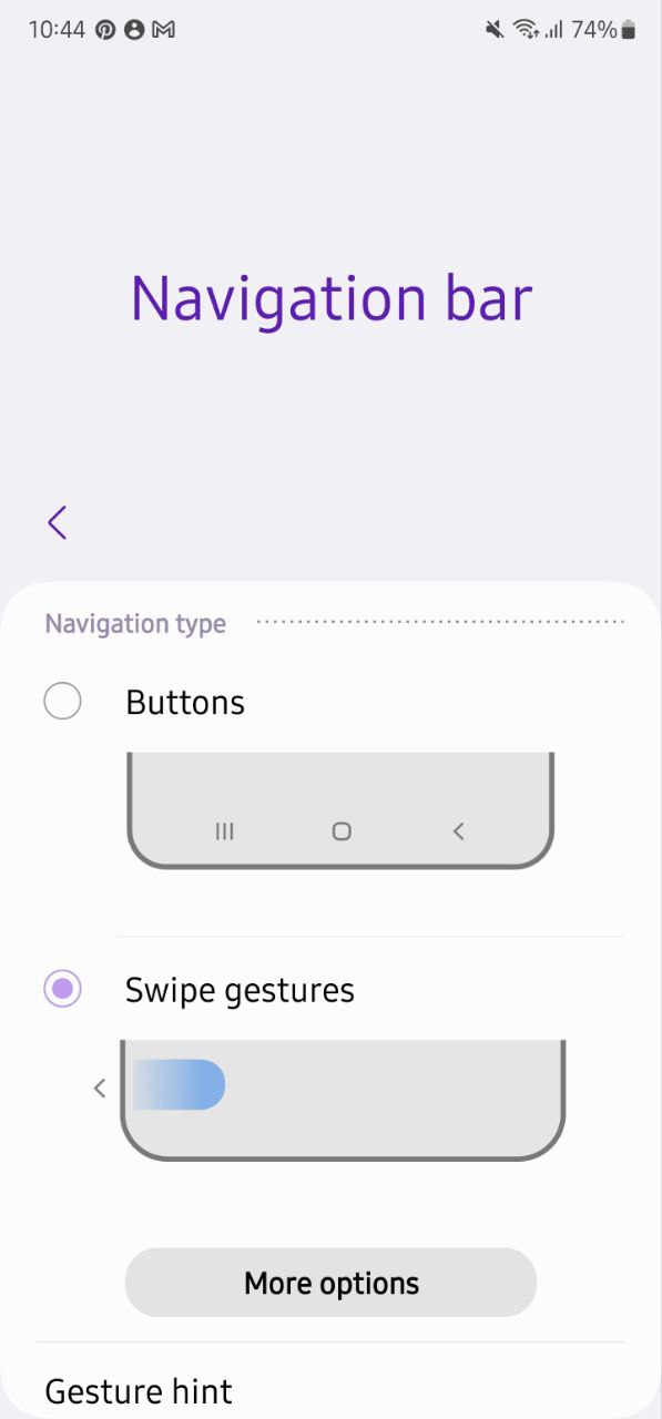 Samsung Gestures Buttons