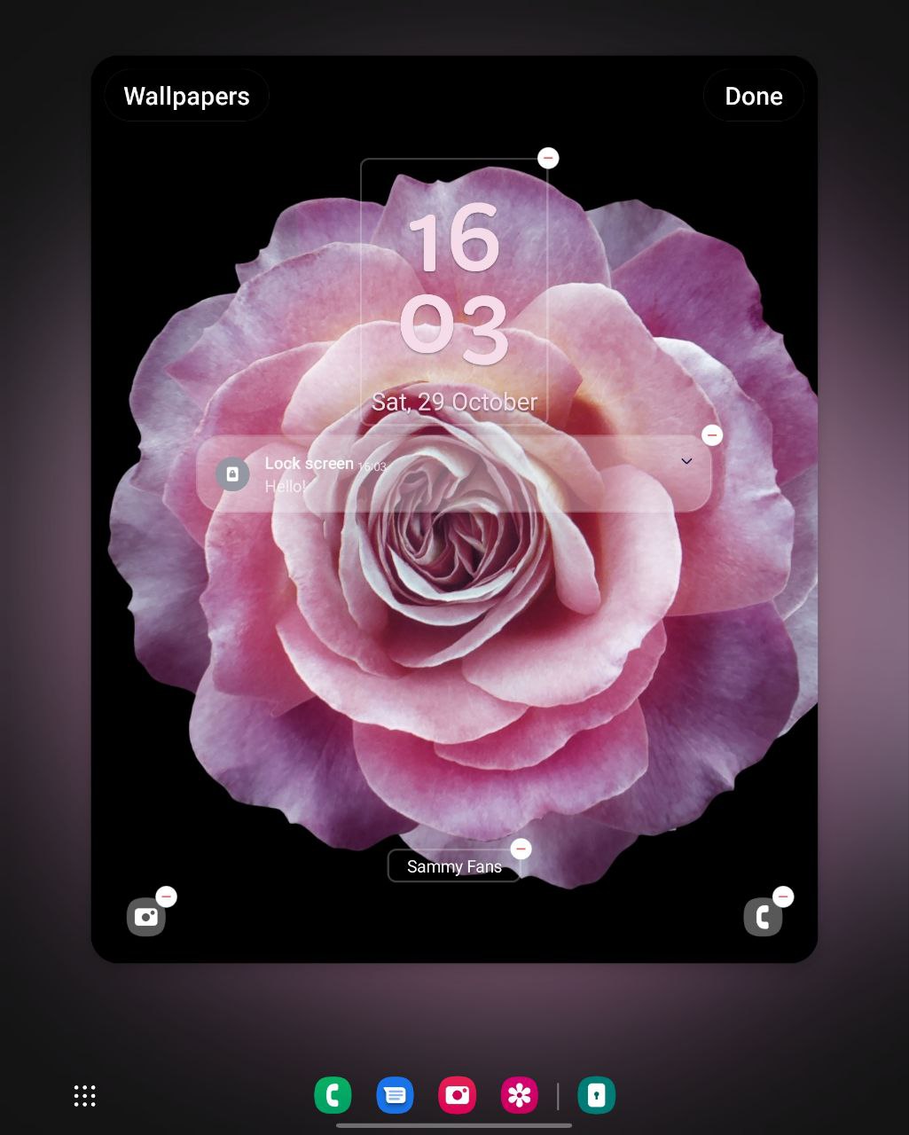 Samsung Fold 3 One UI 5.0 Lock screen