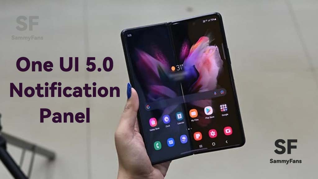 Samsung Fold 3 One UI 5.0 Notification panel