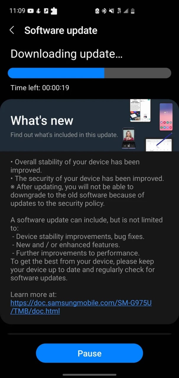 Samsung Galaxy S10 September 2022 patch T-Mobile