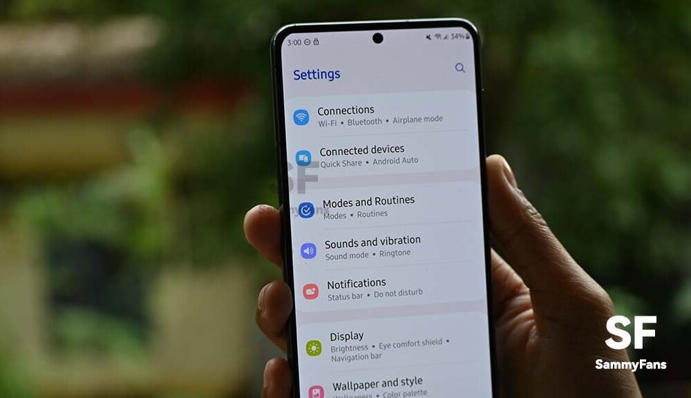 Check Samsung Galaxy S21 Settings with One UI 5.0 user interface