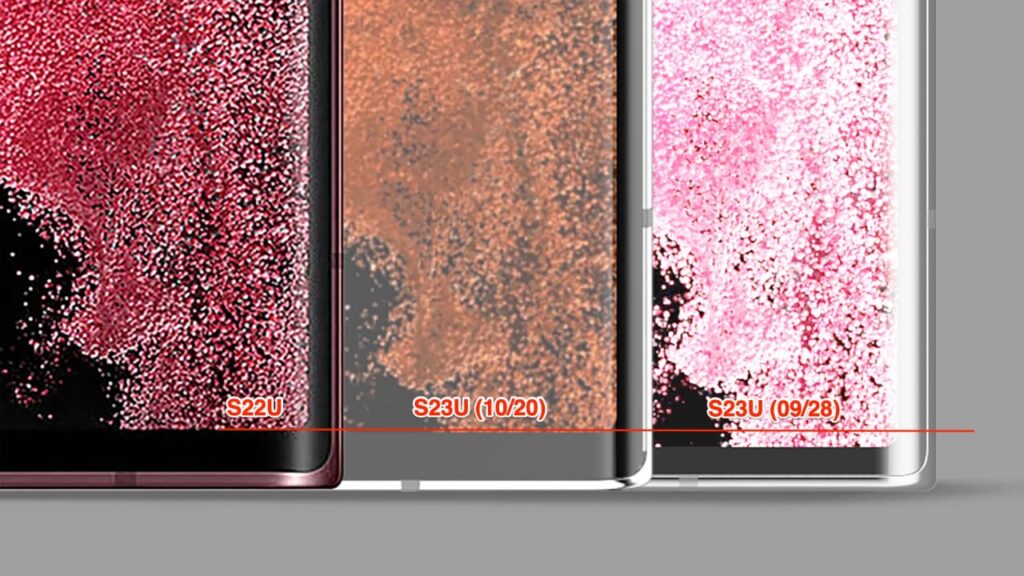 Samsung Galaxy S23 Ultra bezels