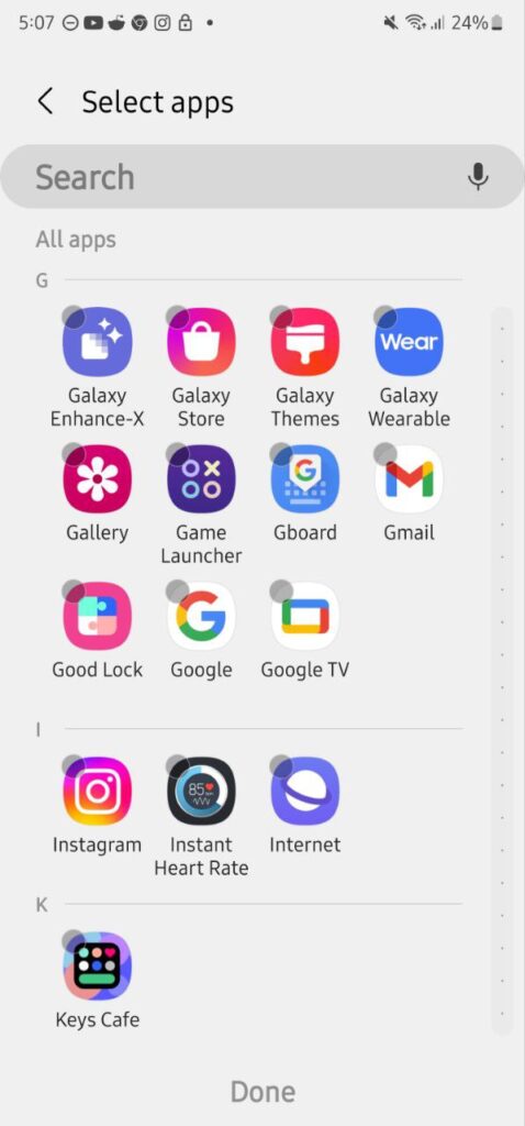 Samsung S21 One UI 5.0 Homescreen