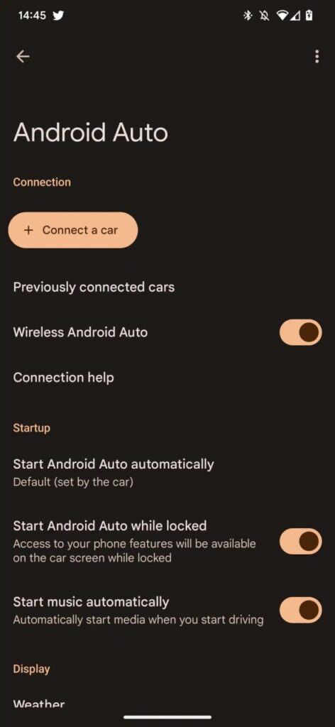 Android Auto Material You Dark Mode