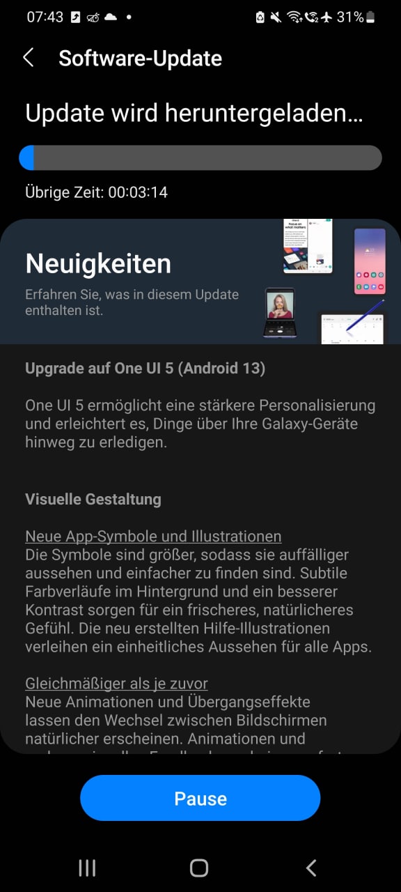 Samsung Galaxy s21 Android 13 One UI 5.0 Germany