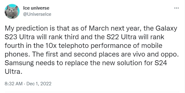 Galaxy S23 Ultra 10x telephoto