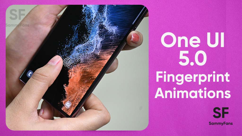 Samsung One UI 5 fingerprint animations