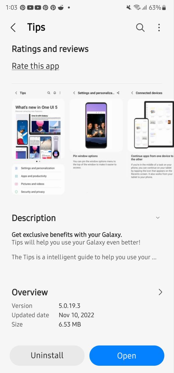 Samsung One UI 5 Tips