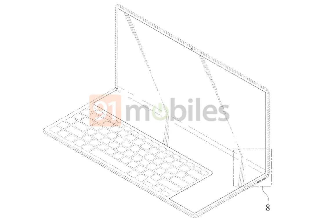 Samsung Dual display foldable laptop patent