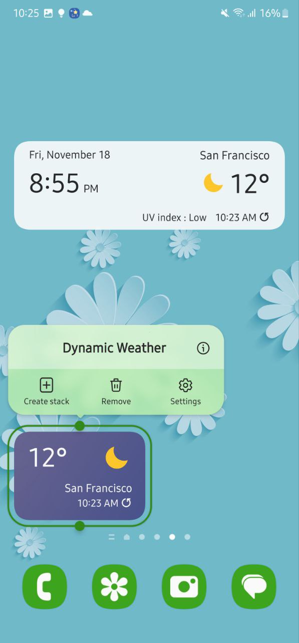Samsung Weather widget