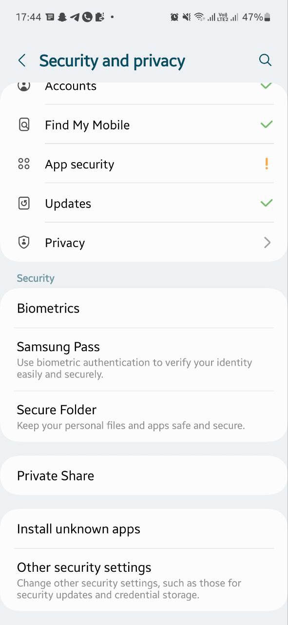 Samsung One UI 5.0 security and privacy