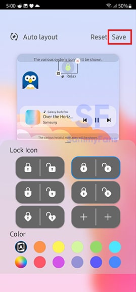 Samsung Lock Icon