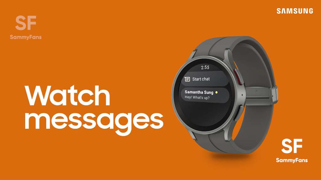 Samsung Watch 4 5 text messages