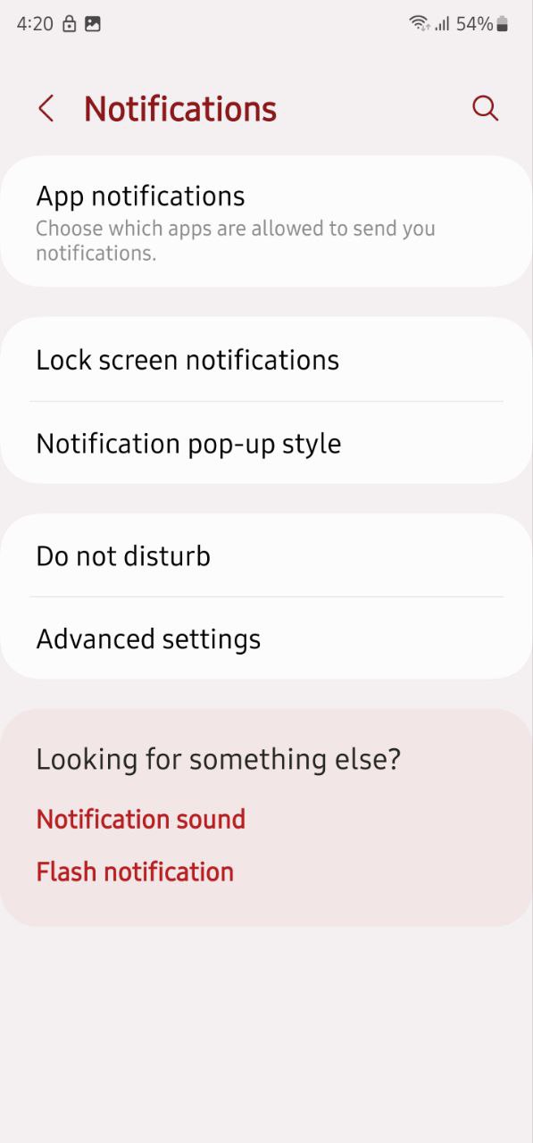 Check Samsung notification history
