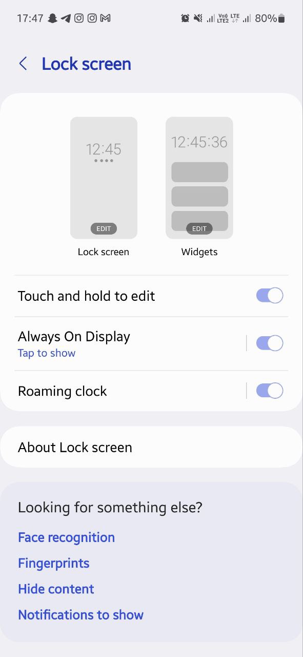 Samsung One UI 5.0 Lock Screen