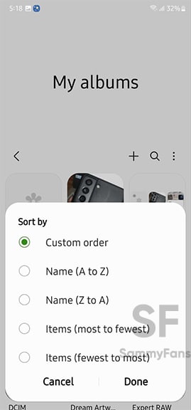 Samsung One UI 5 Gallery Albums Tips