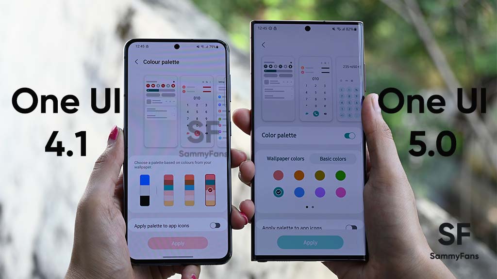 Samsung One UI 5.0 Color Palette