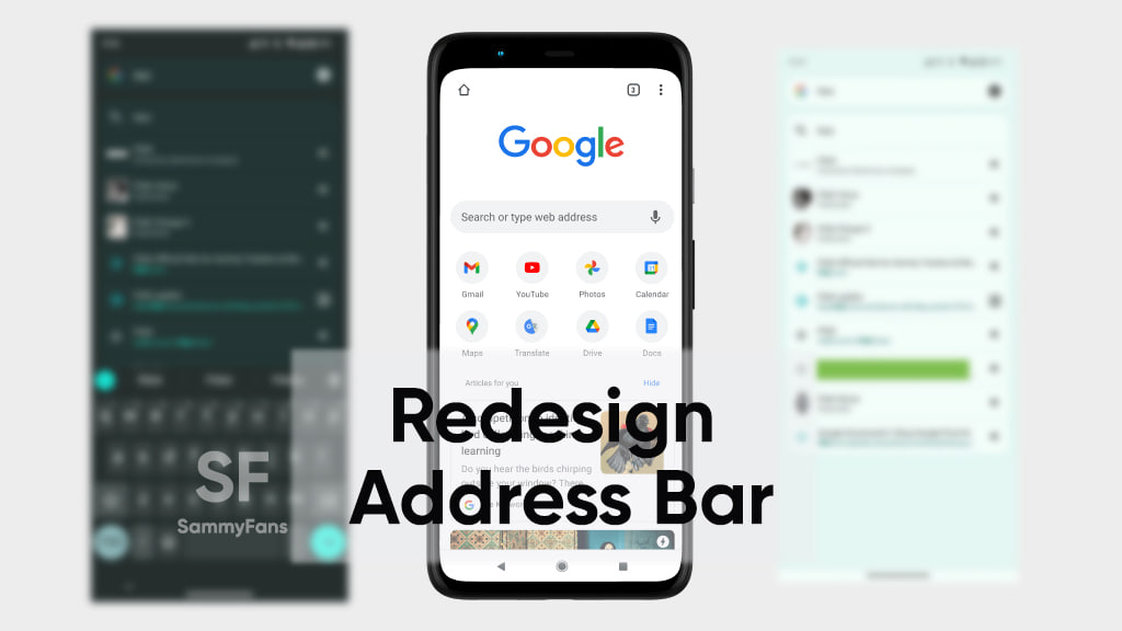 Google Chrome Material you Address bar