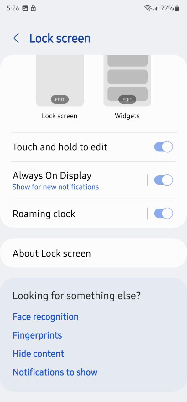 Android 13 One UI 5.0 Lock Screen
