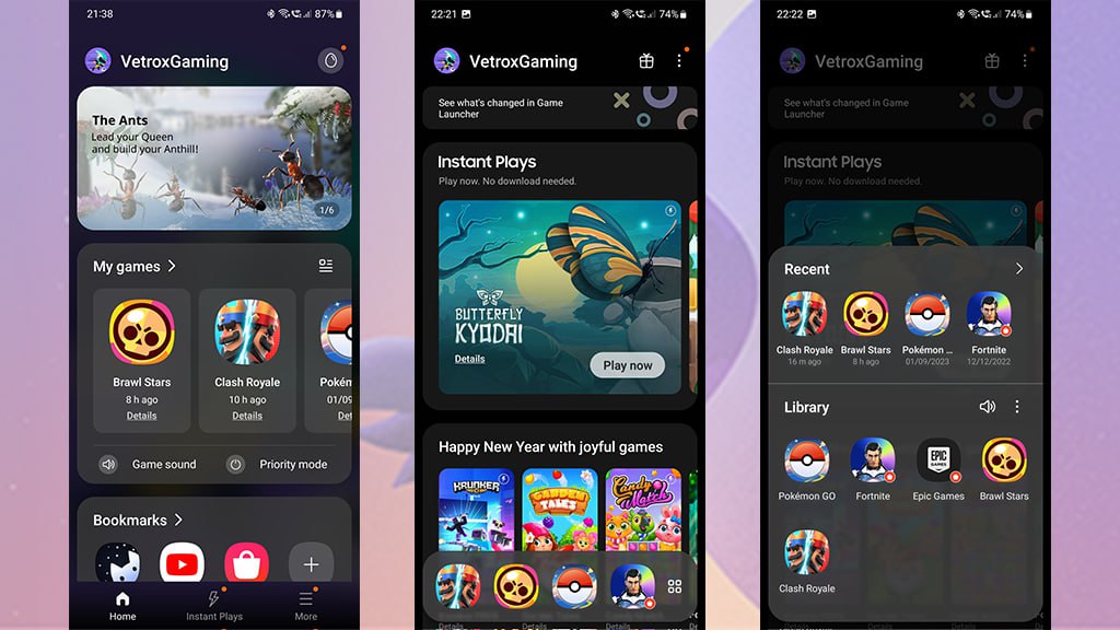Samsung Game Launcher app One UI 5.1