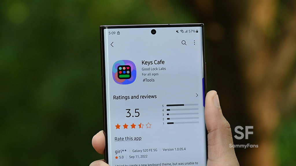 Samsung Keys Cafe App Updates