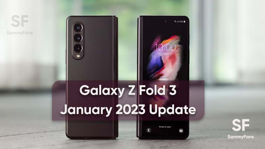 Samsung Fold 3 January 2023 update