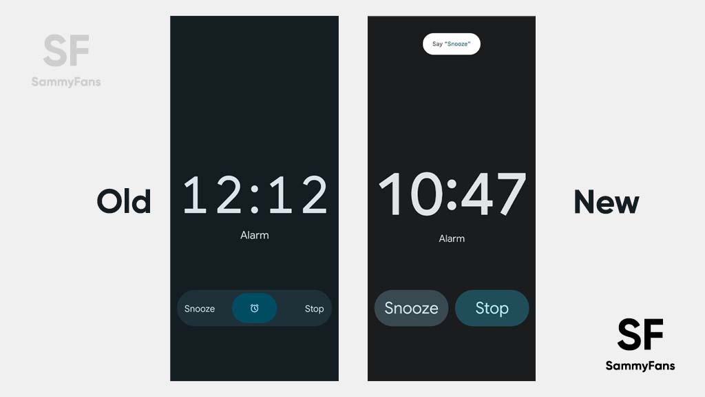 Google Clock alarm buttons