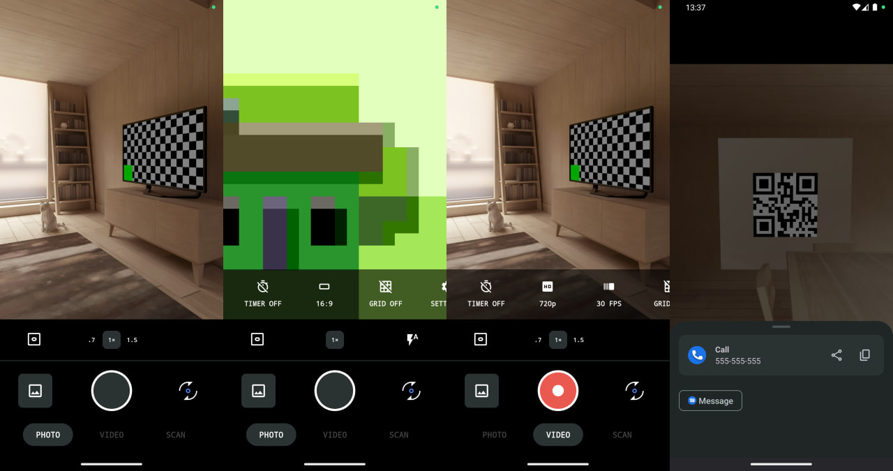 LineageOS 20 Camera App User Interface