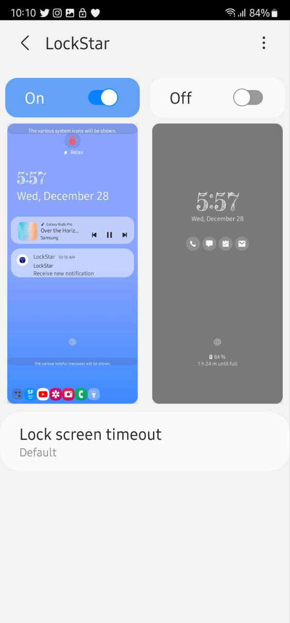Samsung lock screen stickers