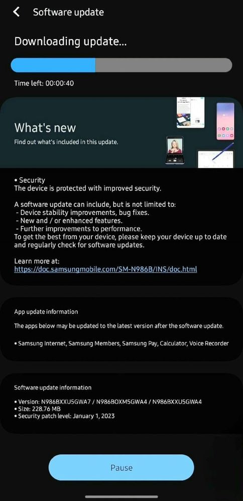 Samsung Galaxy Note 20 getting January 2023 security patch in India