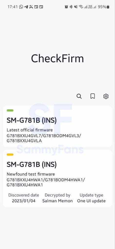 Samsung S20 FE One UI 5.1 testing