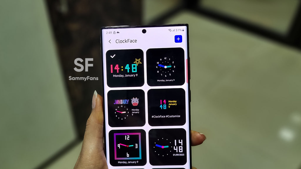 Samsung Clockface tablets support