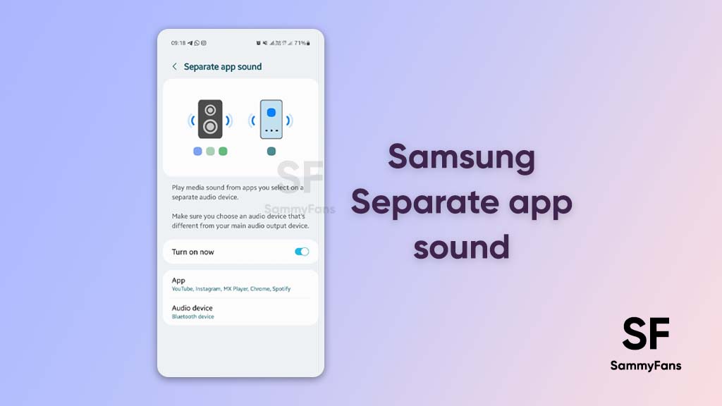 Samsung Separate app sound