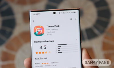 Samsung Theme Park slider UI