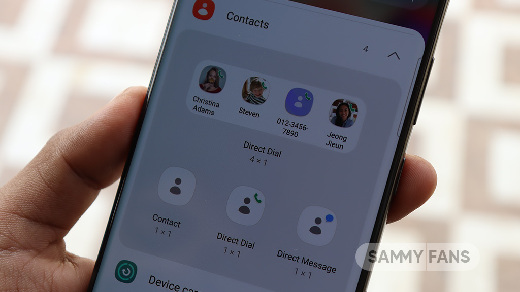 Samsung One UI 5.1 Contacts Widget