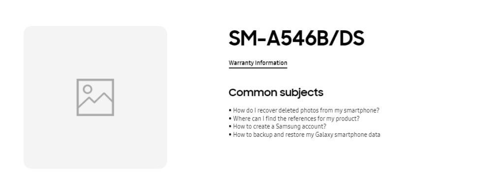 Samsung A54 official website