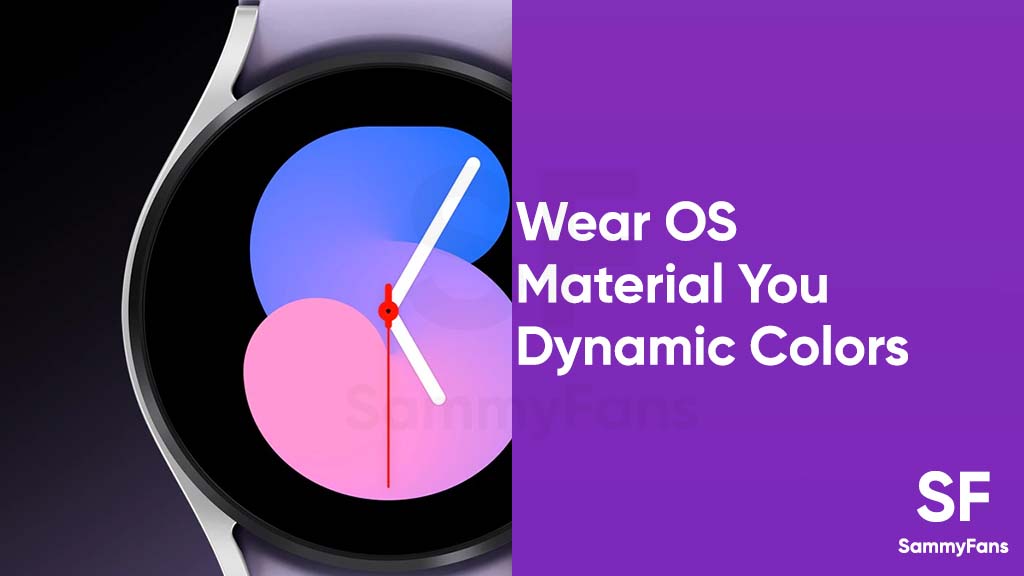 Samsung Galaxy Watch Wear OS Material You Dynamic Colors