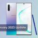 Samsung Note 10 February 2023 update