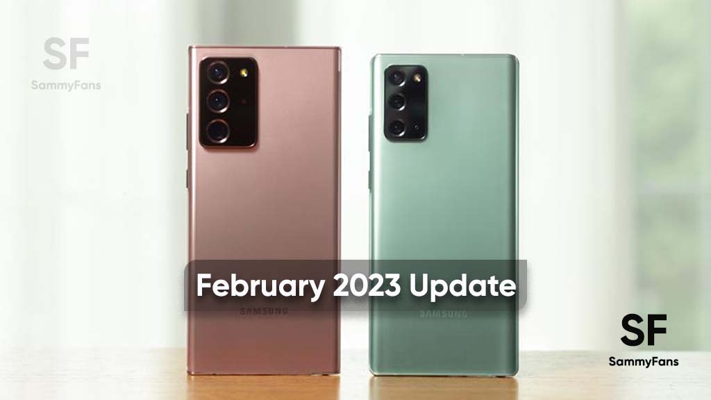 Samsung Note 20 February 2023 update US