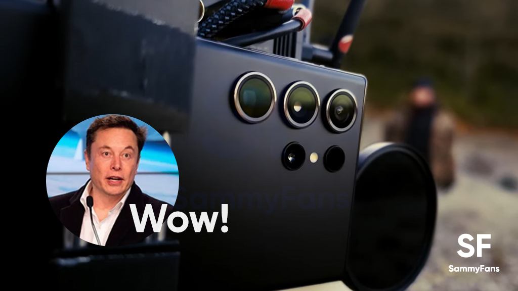 Samsung Galaxy S23 Ultra Elon Musk Camera wow remark