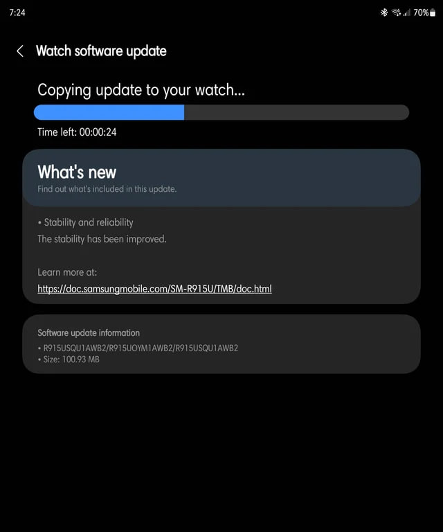 Samsung Watch 5 February 2023 update US